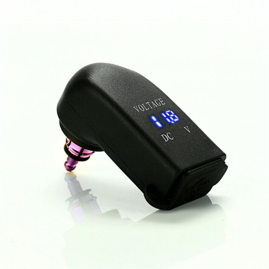 4.8A Dual Port USB Charger Voltmeter LED Digital Display For BMW Din Hella Plug