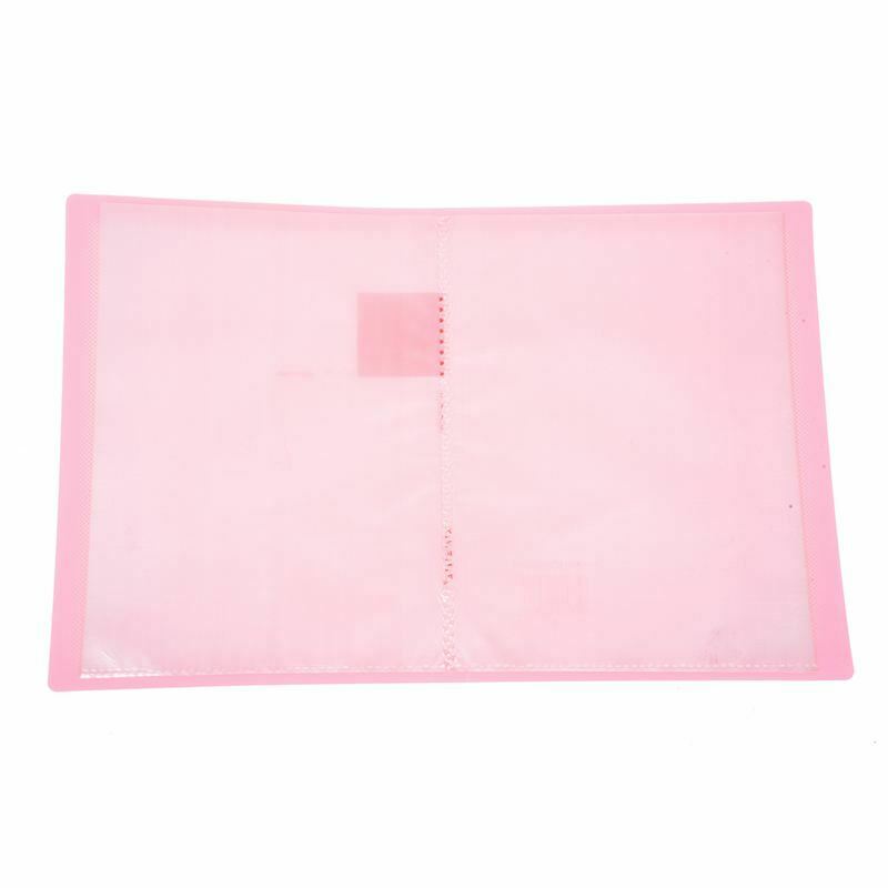 Plastic A5 Paper 20 Pockets File Document Folder Holder, Pink S8Z8Z8