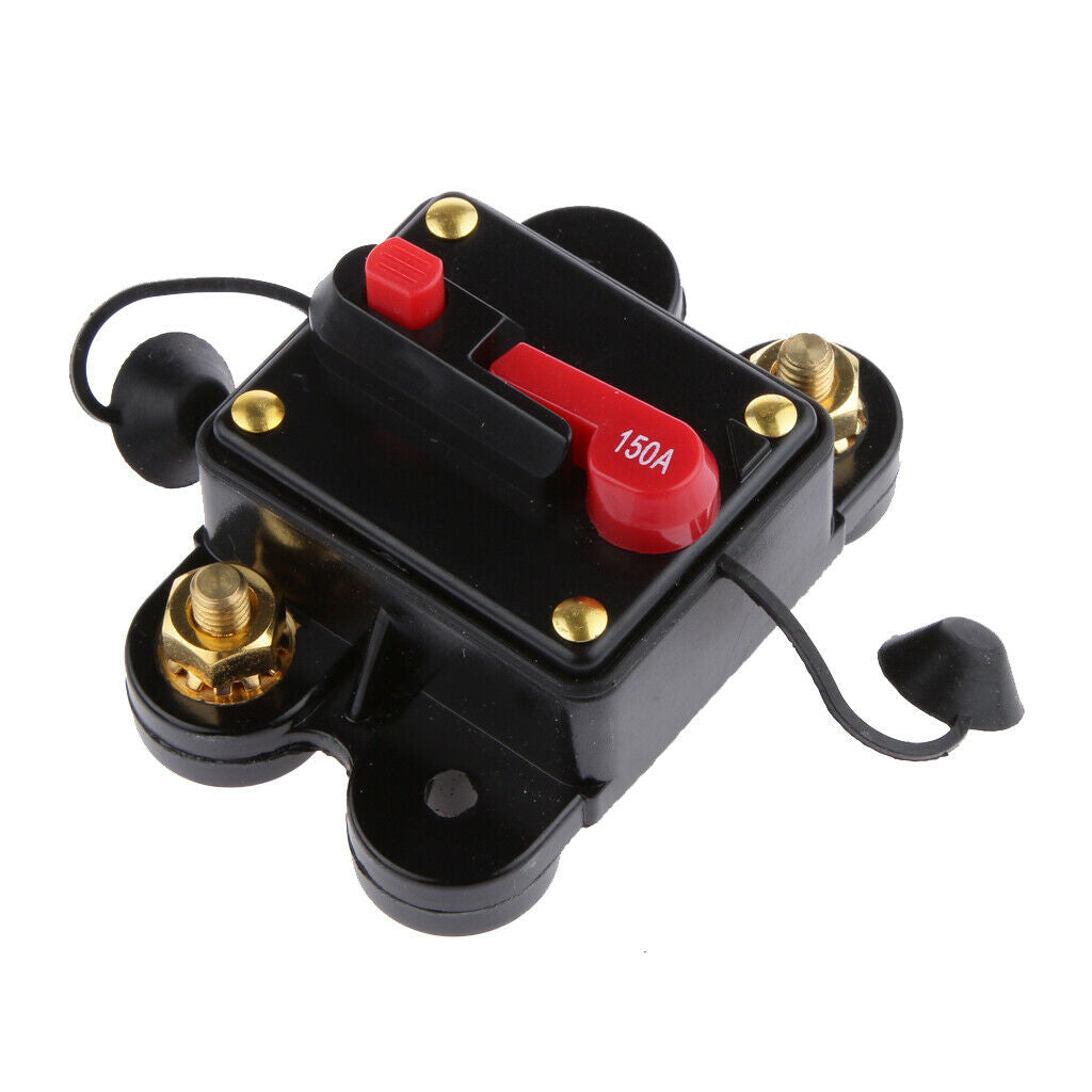 2x Manual Reset Circuit Breaker 12-24V Stereo Tester Fuse Holder 100A+150A