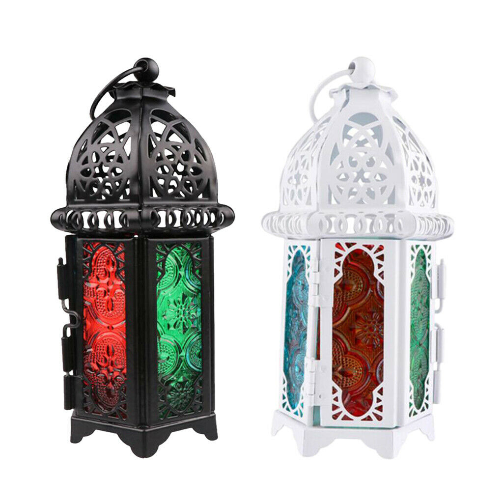 2Pcs Moroccan Lantern Metal Chandelier ~ Tea Light Or Votive Candle Holder