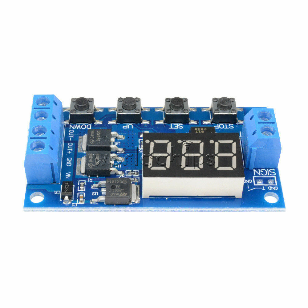 Dual MOS 5-36V Control Delay Relay Trigger Cycle Timing 12V 24V On/ Off Switch