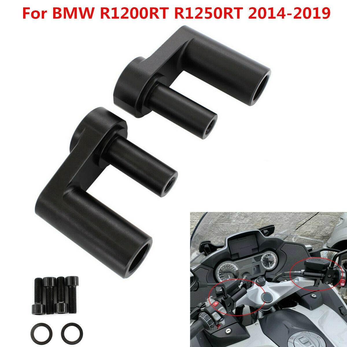 Adjustable Motorcycle Handlebar Riser Kit 1.625" For BMW R1200RT R1250RT 2014-19