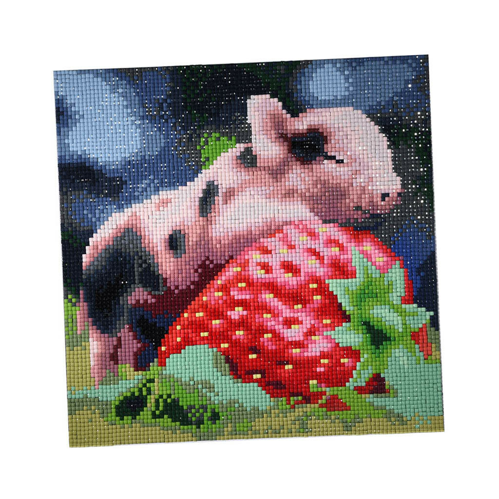 Full Square Drill 5D DIY Diamond Painting Embroidery Kits Strawberry Pig