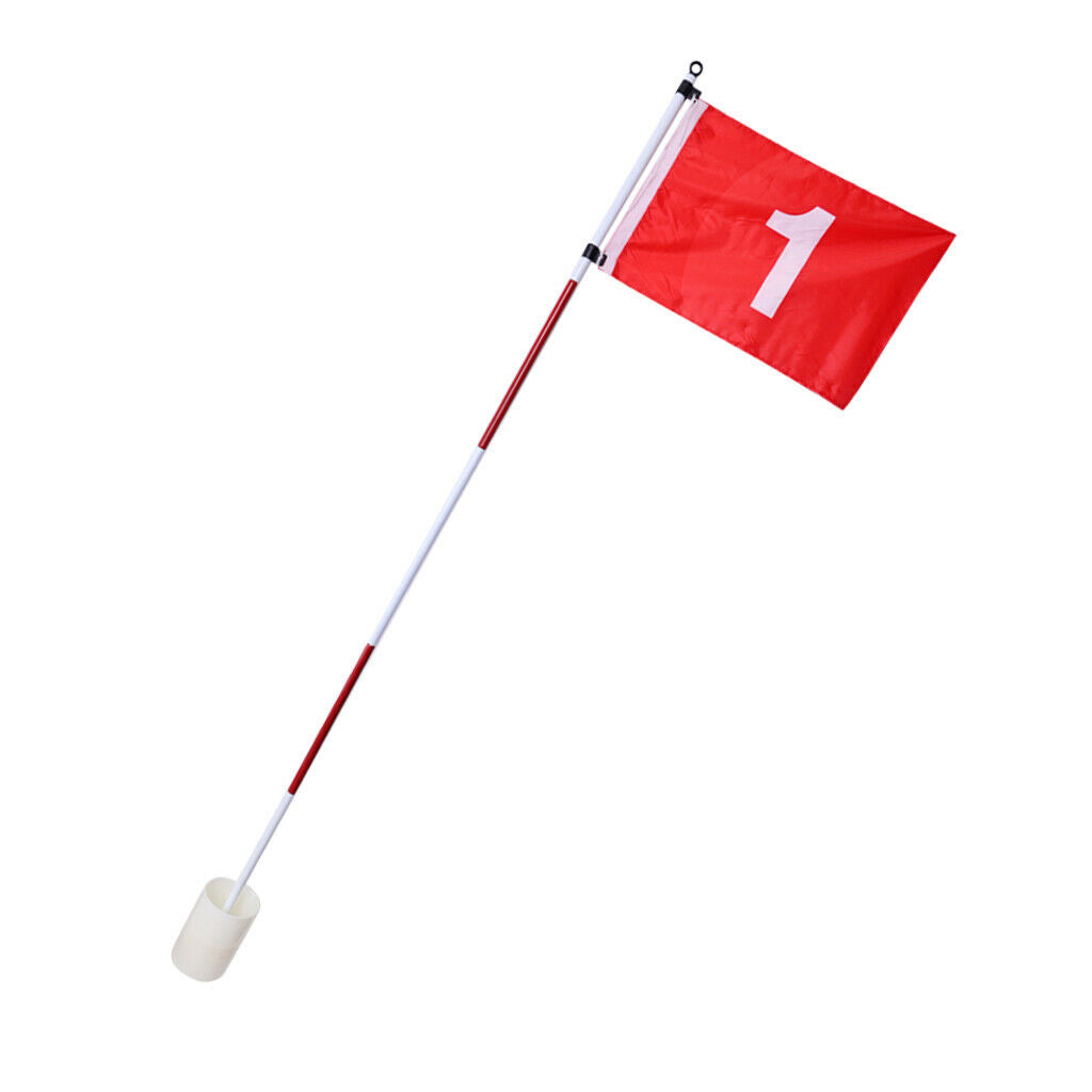 5-Section Folding Golf Flag Stick Garden Cup Training Home Golfing Mark