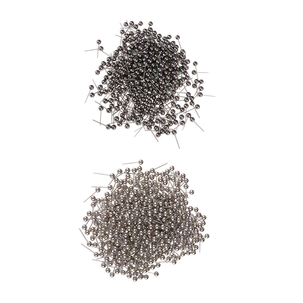 400pcs Push Pins 0.16 inch Metallic Round Head with Stainless Steel Point For