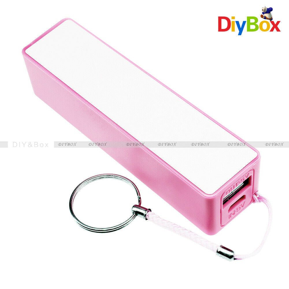 Pink USB Power Bank Charger Pack Box Battery Case For 1x18650 DIY Portable