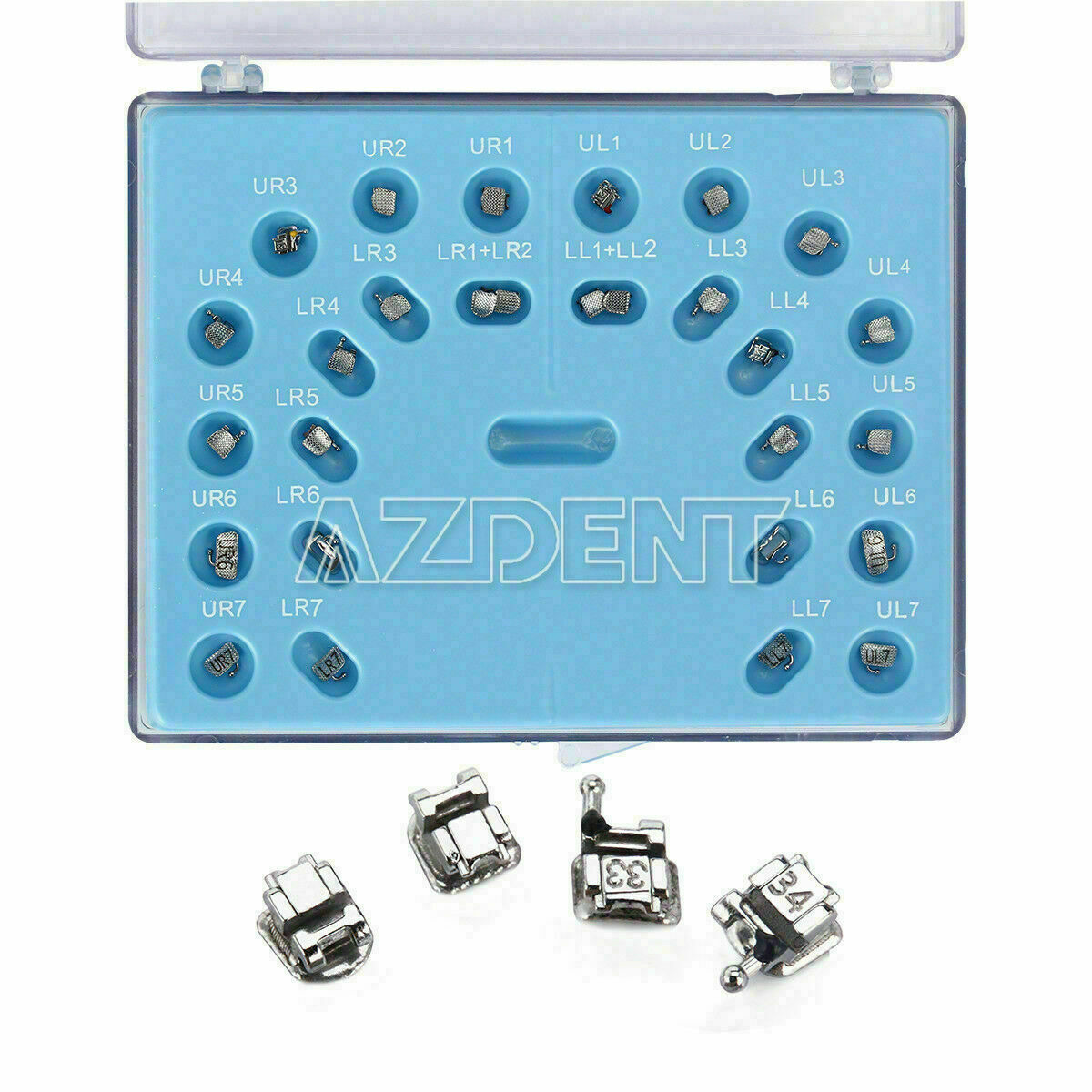 3 Boxes Dnetal Self-ligating Brackets With Buccal Tube Mini MBT.022 Hooks 3-4-5