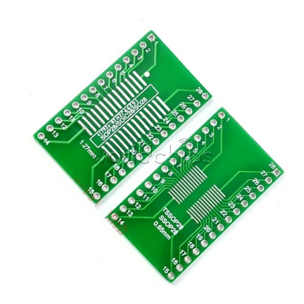 20PCS Lot 0.65 1.27mm SOP28 SSOP28 TSSOP28 to DIP28 Adapter Converter PCB Board