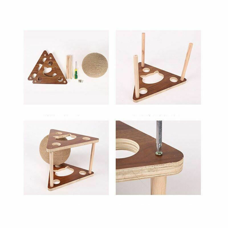 Pet Cat Tree Toys With Ball Cat Scratching Post With Sisal Rope Climbing Frame