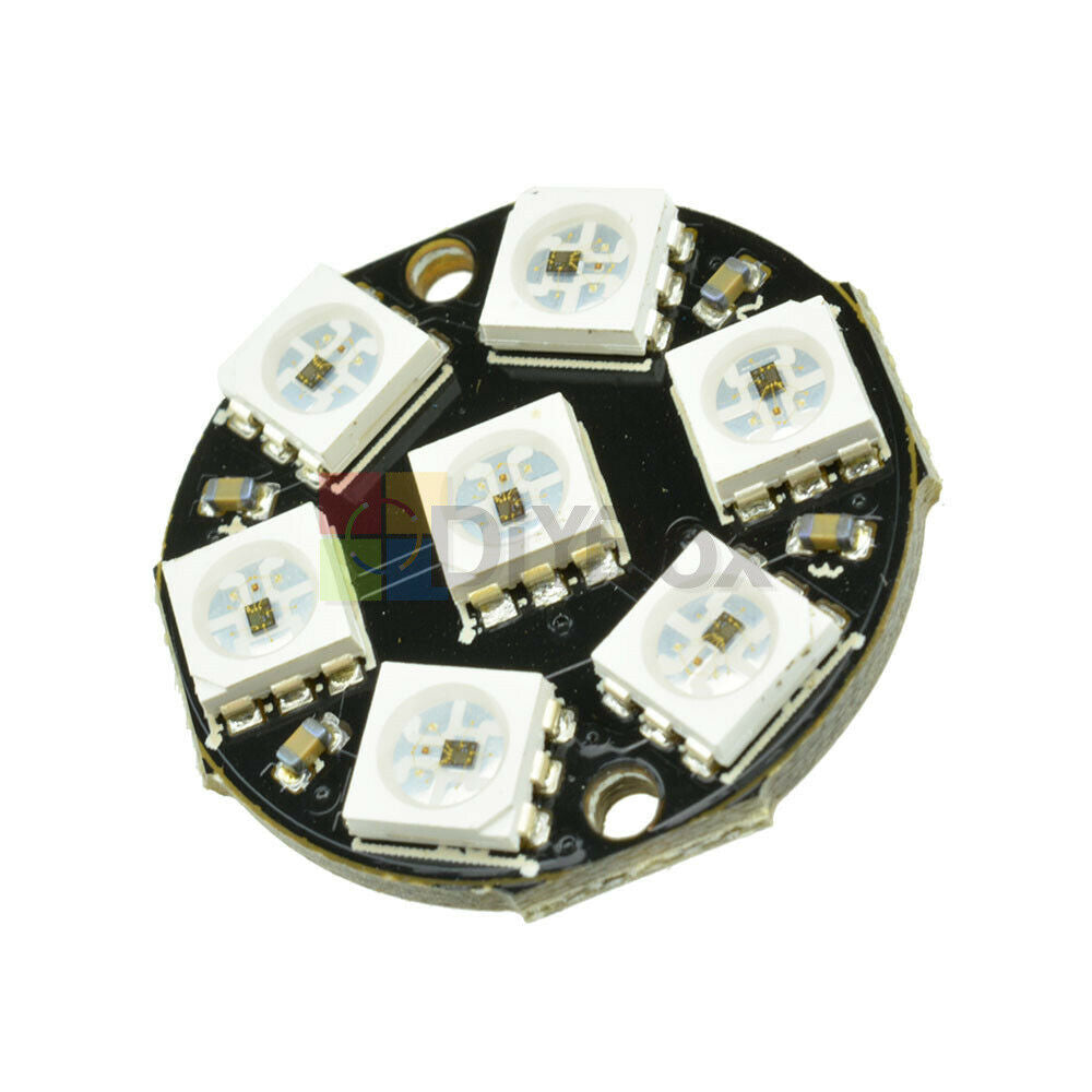 2Pcs WS2812 7-Bit 5050 RGB LED Round Bulb RGB LED Board Stable for Arduino