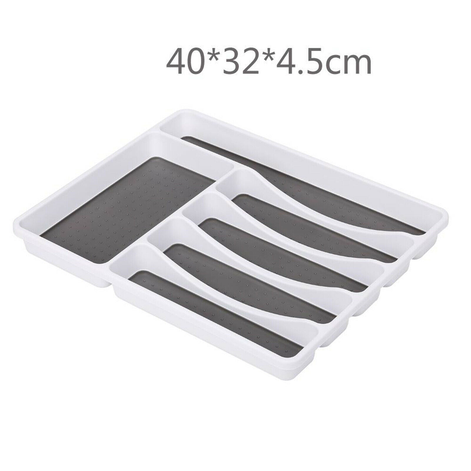 Plastic Kitchen Drawer Divider Tray Insert Silverware Utensils Cutlery Holder