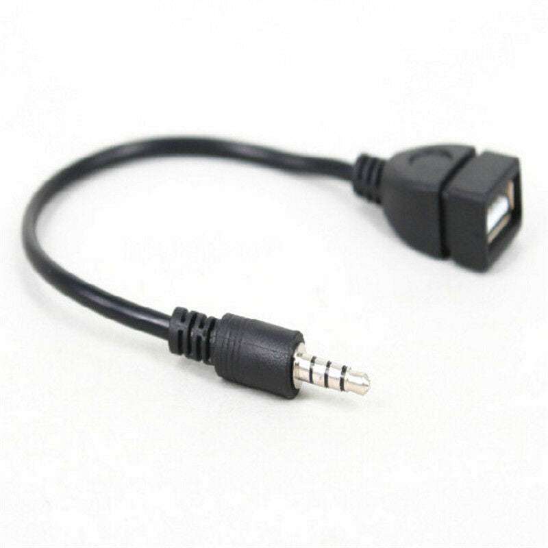 3.5mm Male Plug Jack To USB 2.0 Female Car Stereo Audio Adapter Converte.l8