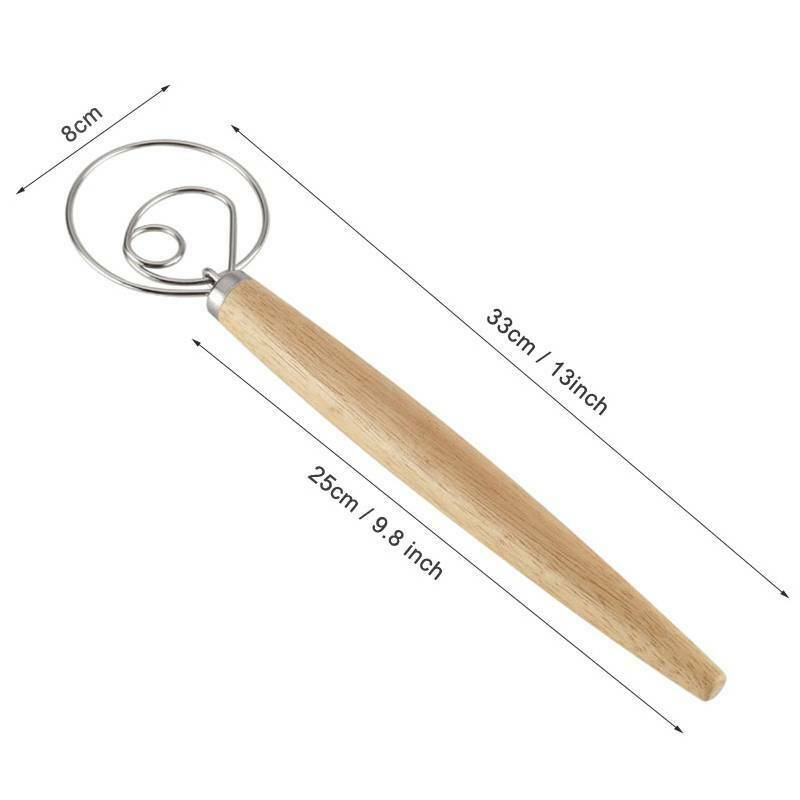 13" Stainless Steel The Danish Dough Whisk Dutch Whisk Hand Mixer Kitchen Kit
