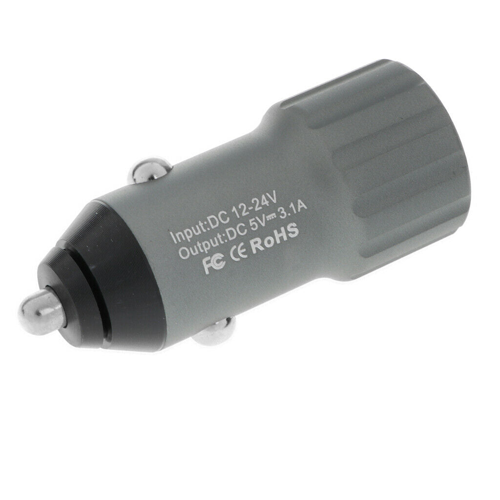 Universal Dual USB Car Charger 2 Port Adapter for Smart Phone  Ink Cyan