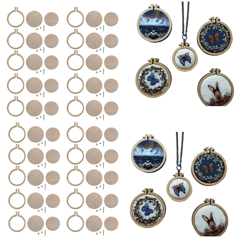 Small Embroidery Hoops Bulk Wholesale (20 Pieces, 4.7cm x 4.0cm), Perfect For