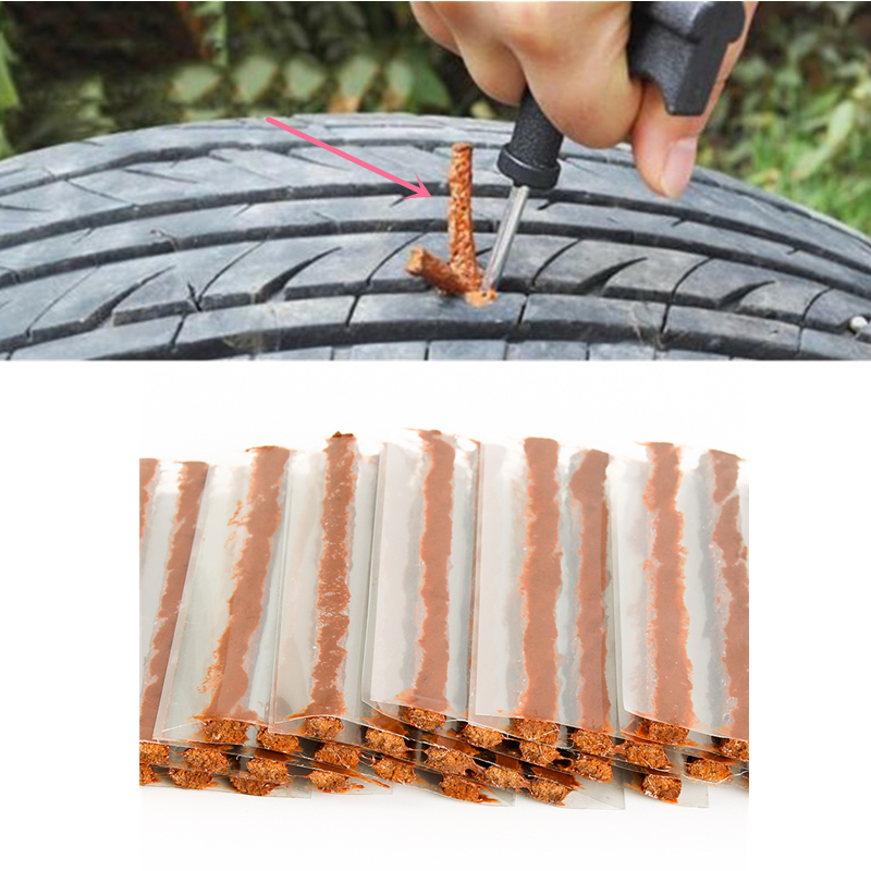 10Pcs Tubeless Tire Repair Strips Glue for Tyre Puncture Emergency Repairing