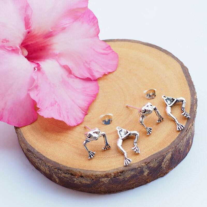 Cute Frog Earrings For Women Girls Animal Stud Earrings Piercing Earrin.l8