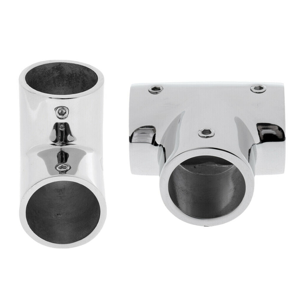 Boat Hand Rail Fitting Tee + 90 Degree Elbow Tube for Boat Yacht