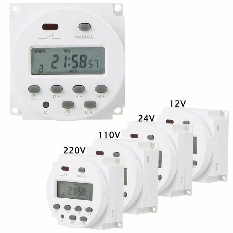 Dc 12V Lcd Digital Light Time Relay Timer Switch On/off Weekly Programmable