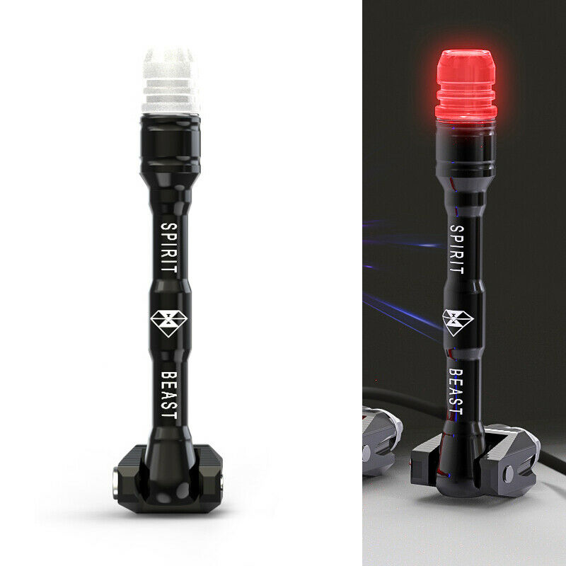 2PC 12V Motorcycle Scooter Bike License Plate Holder Light Tail LED Antenna Lamp