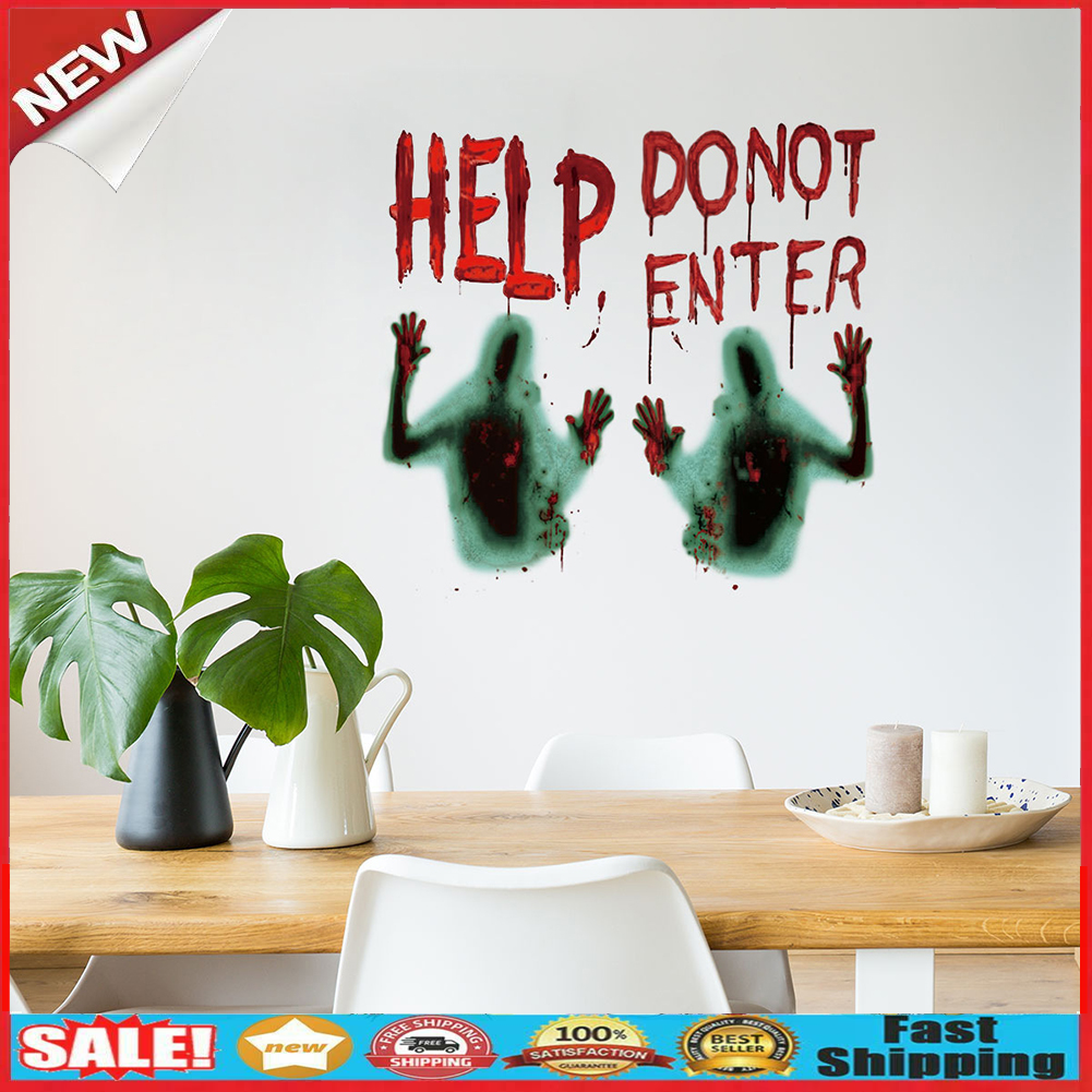 Halloween Wall Stickers PVC Decorative Wall Decals for Living Room Bedroom @