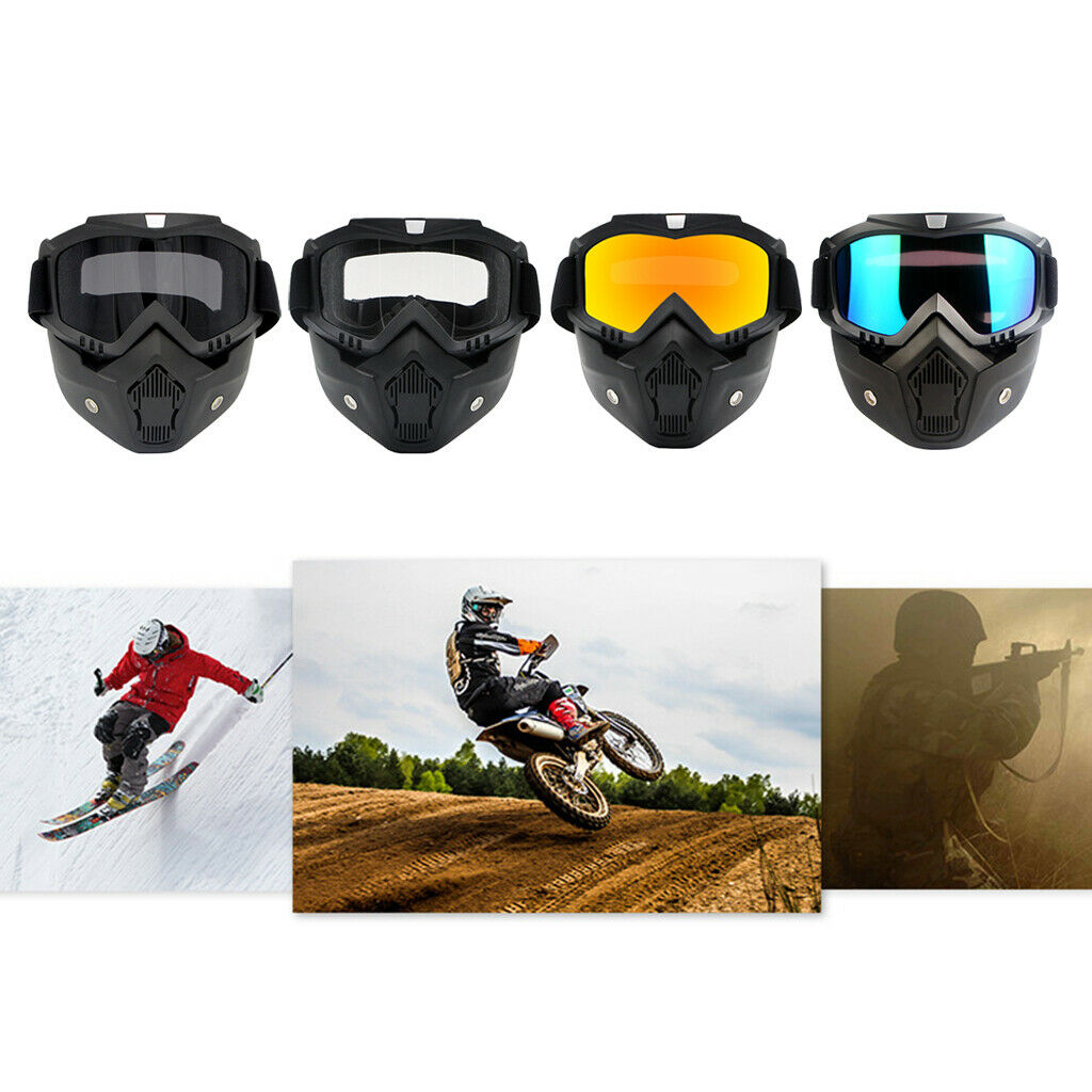 2PCS Windproof Retro Black Motorcycle Goggles for Adults Cycling Lightweight