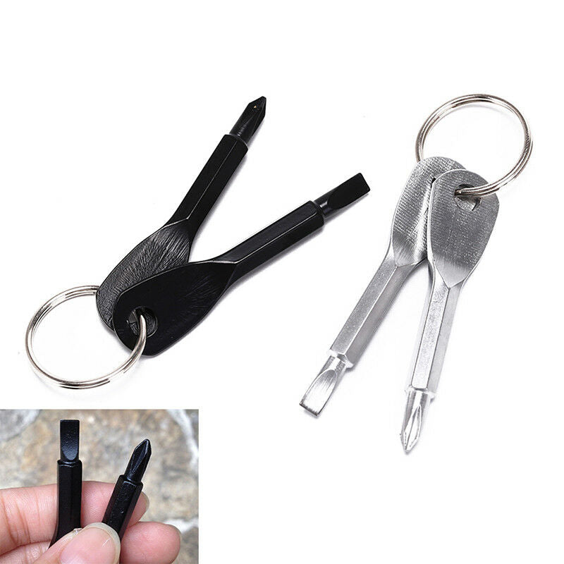 2Pcs Multi Tool Key Ring Screwdriver Outdoor Pocket Tool Set With Keychai.l8