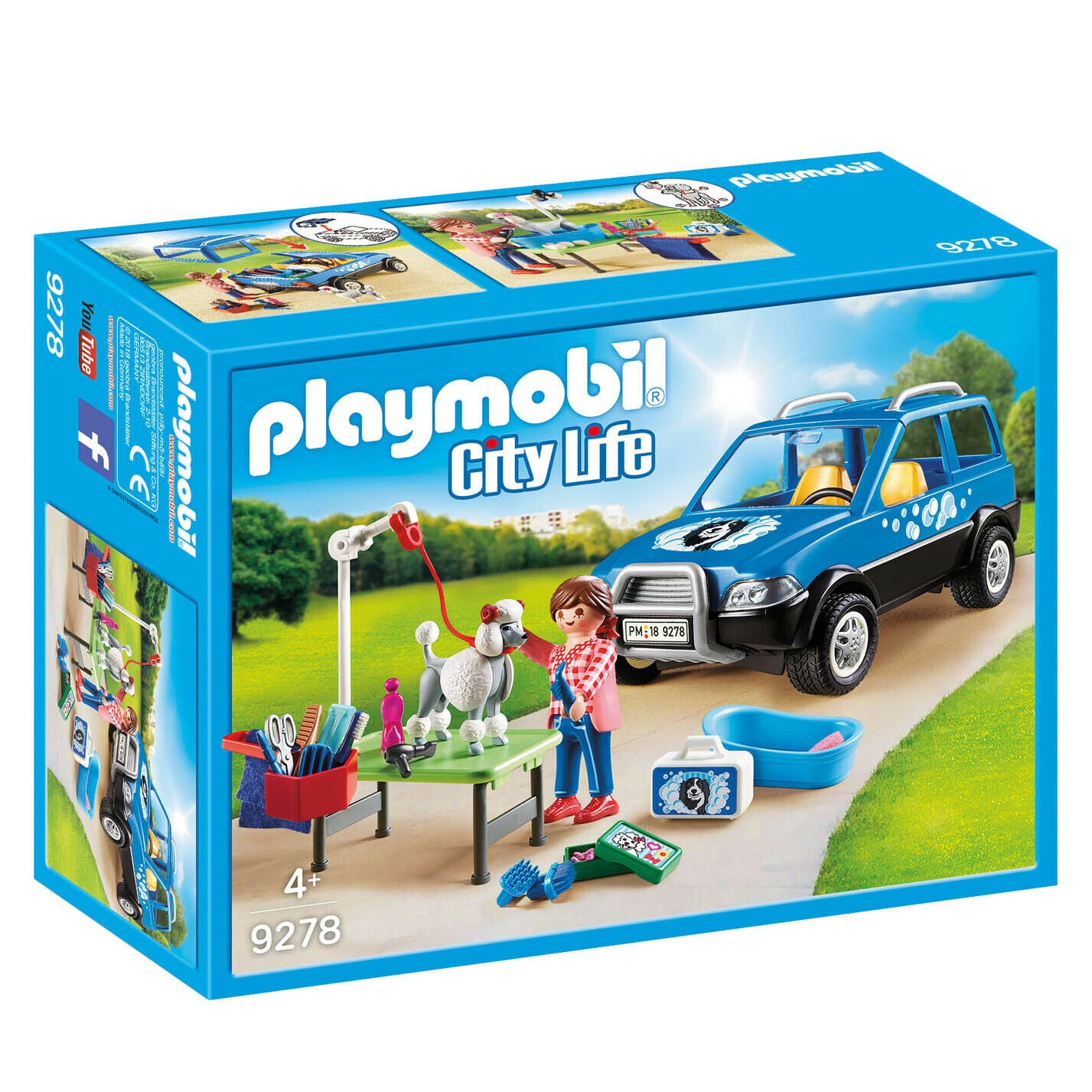 9278 Playmobil Mobile Pet Groomer with Removeable Roof City Life Suitable for ag