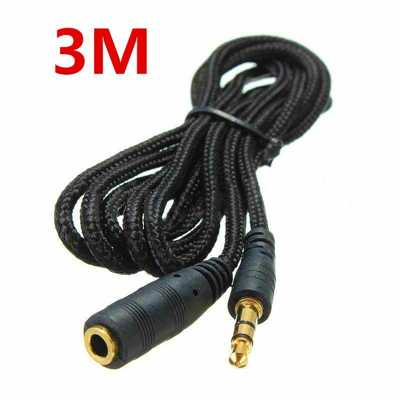 10ft 3.5mm Stereo Audio Aux Headphone Cable Extension Cord Male to Female M/F
