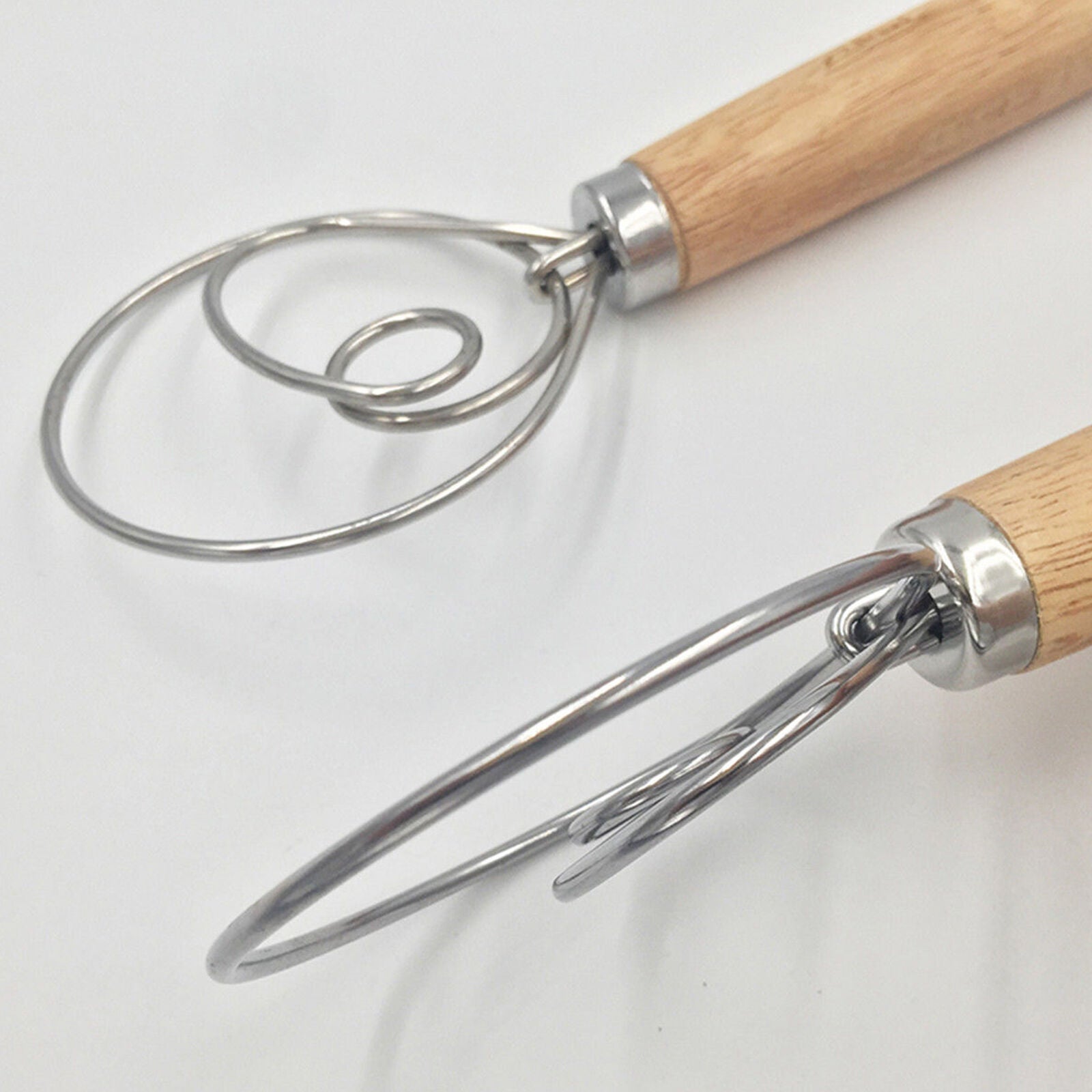 13"" Danish Dough Wire Whisk - Baking Beater Mixer Artisan Bread Batter Mixing