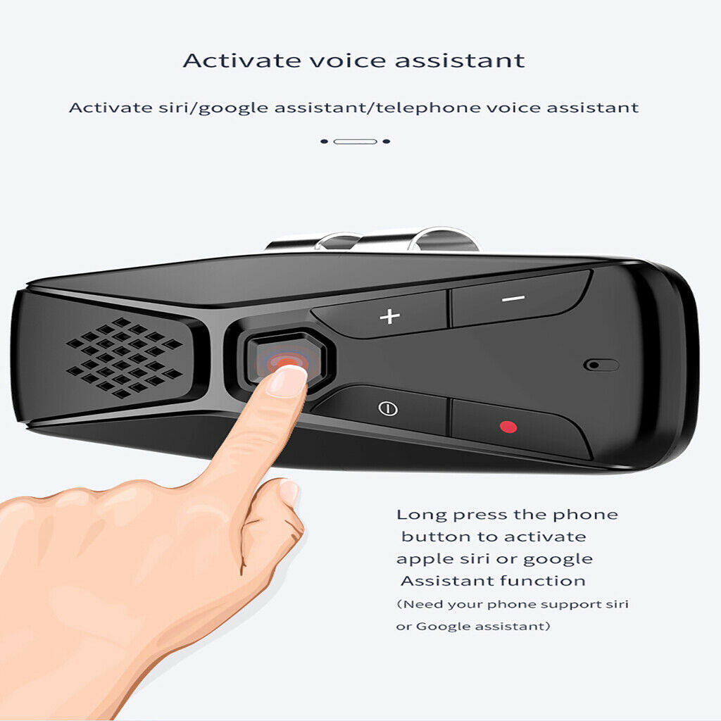 Wireless Bluetooth 5.0 Speaker Kit Portable Speakerphone Visor w/ Clip