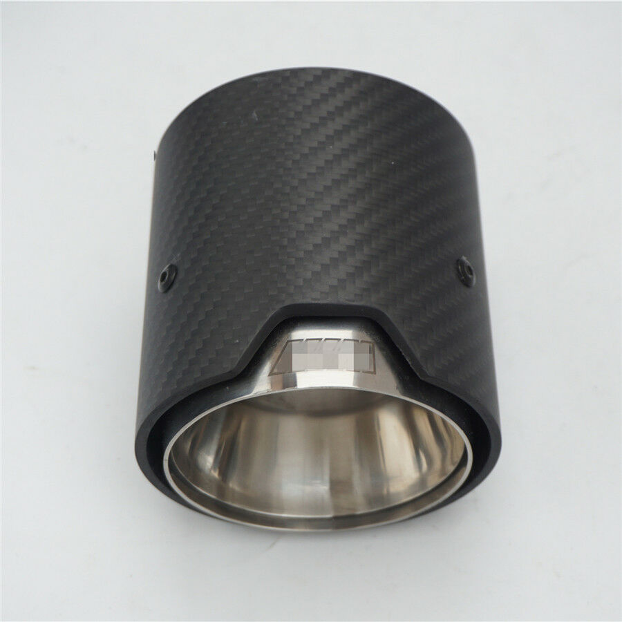 Real Carbon Fiber Exhaust Pipe Trim Tip OUTLET: 93mm 3.66inch INLET:60mm 2.4inch