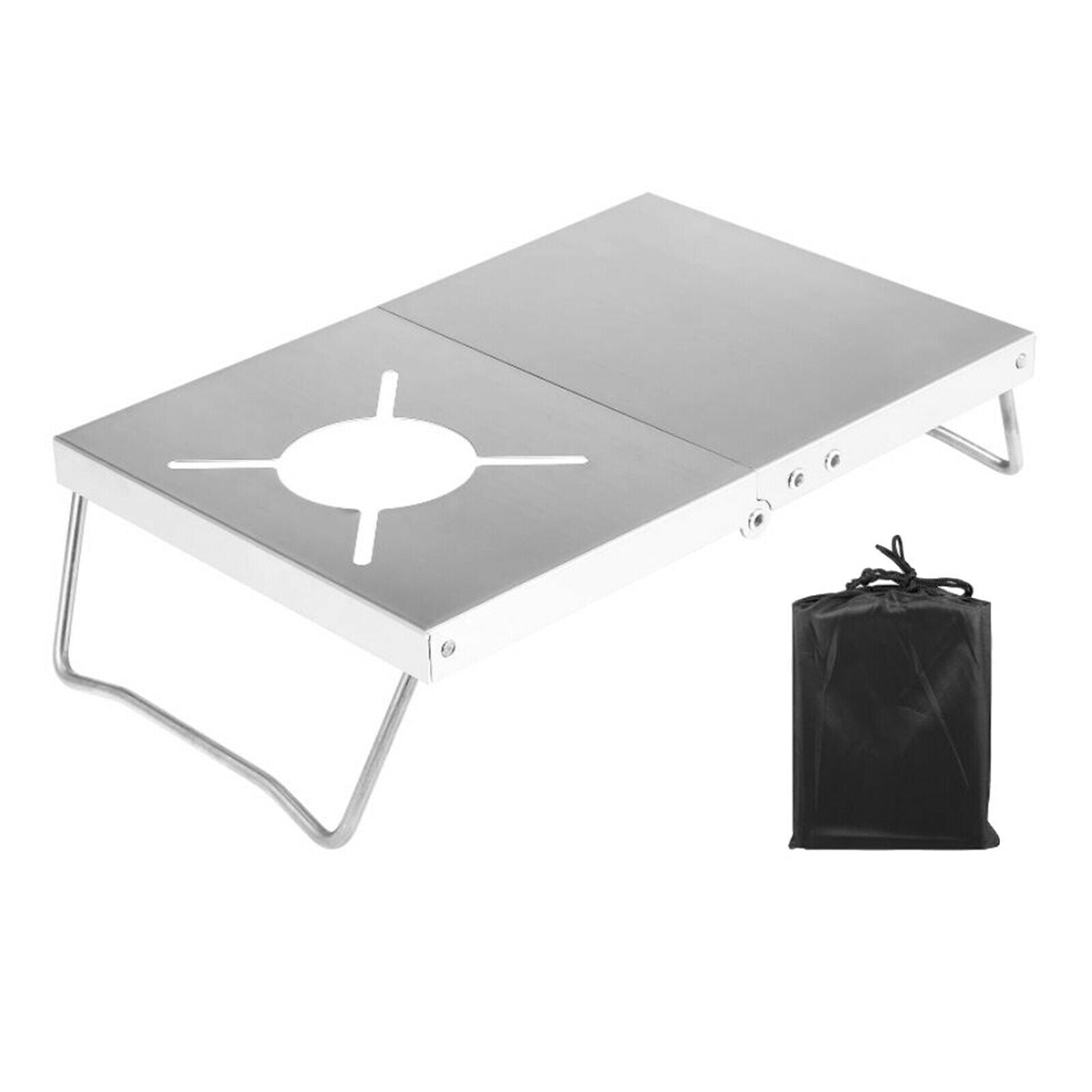 Folding Table Camp Gas Stove Stand Grill Desk For Hiking Backpacking Travel