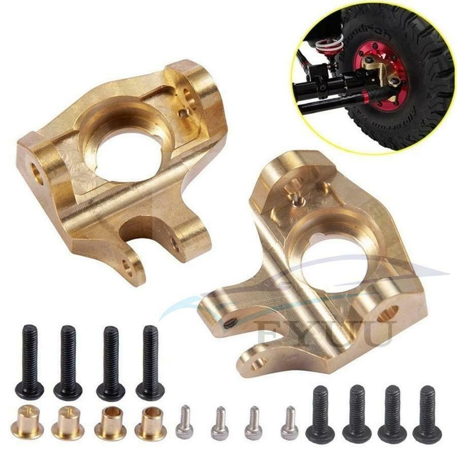 1 Pair Brass Heavy Duty Front Steering Knuckle For 1/10 RC Axial SCX10 II 90046