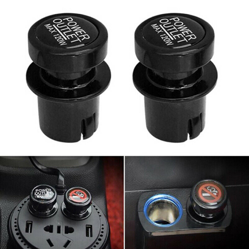 2pcs Auto Car 12V Power Socket Lighter Cigarette Outlet Cover Cap JdT W  Tt