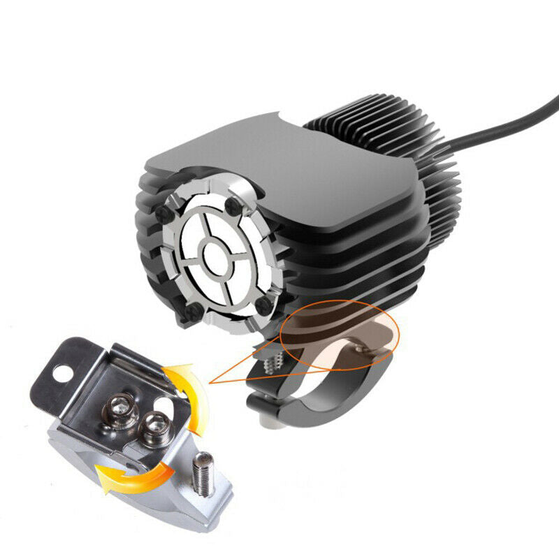 1PC Motorcycle Scooter Bikes ATV 20w LED Auxiliary Light Spotlight Aluminum 1.7A