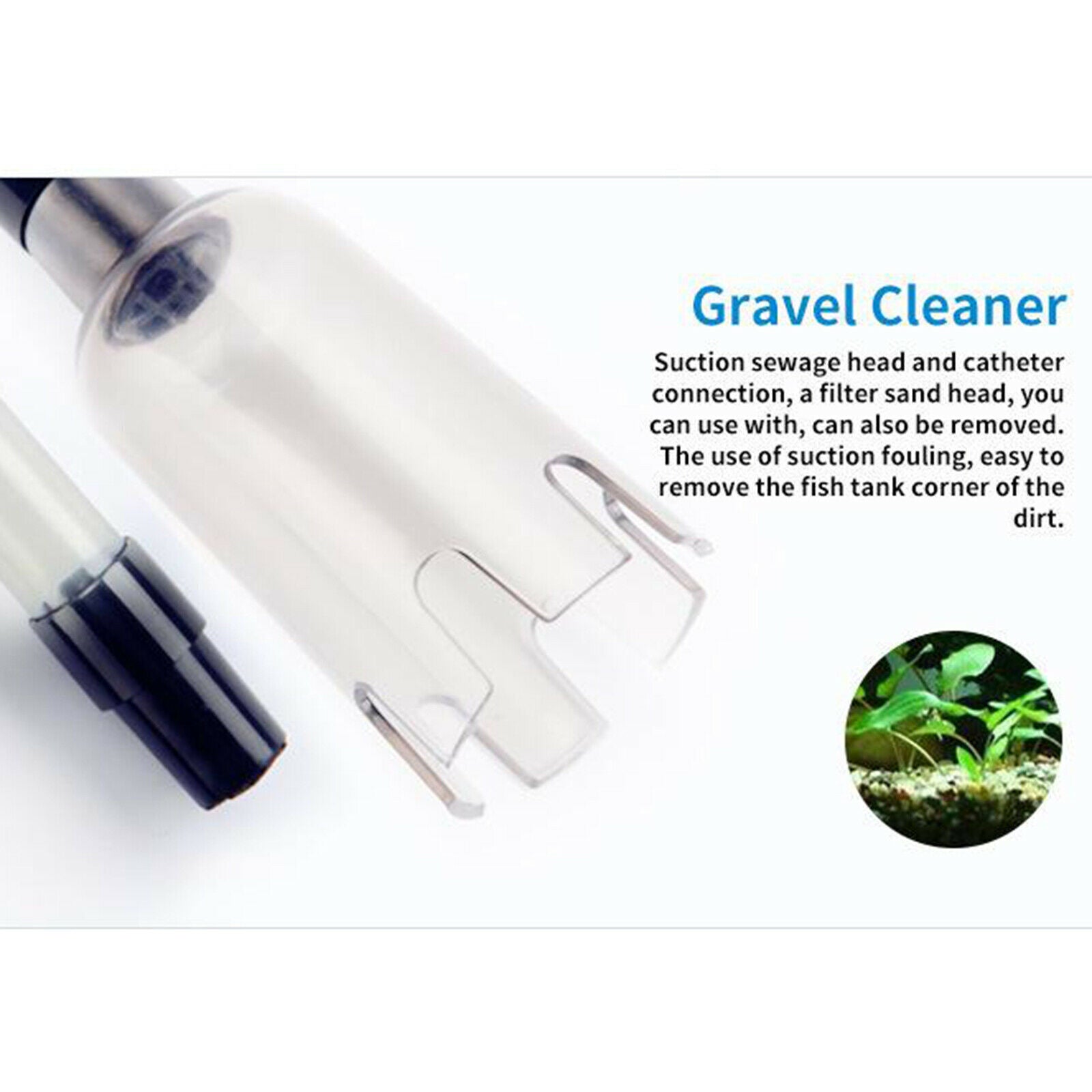 Fishing Tank Cleaning Vacuum Gravel Siphon Cleaner Water Changing Electric