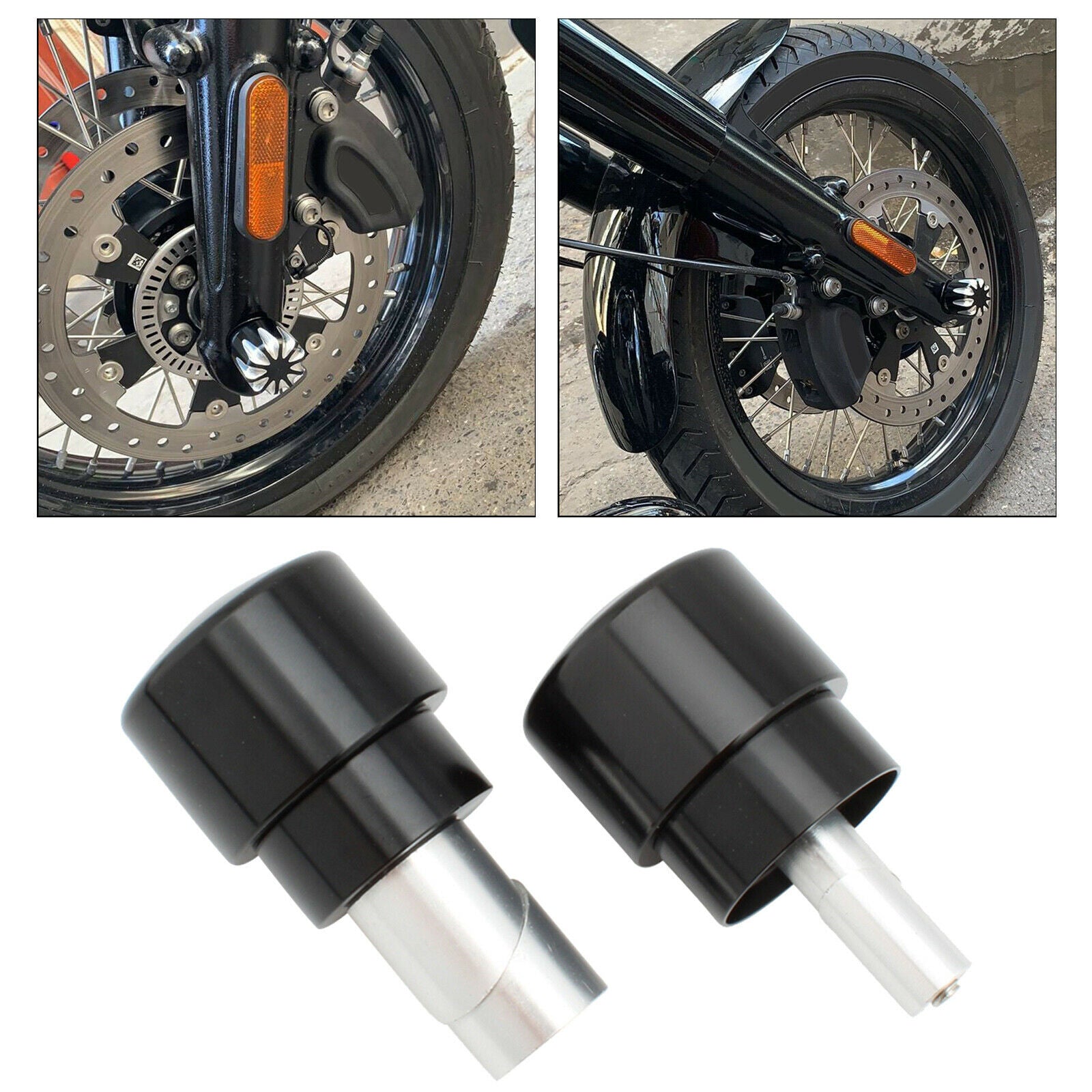 1 Pair Front Axle Caps Nut Cover Cover Caps Bolt For BMW R18 R 18 C Black