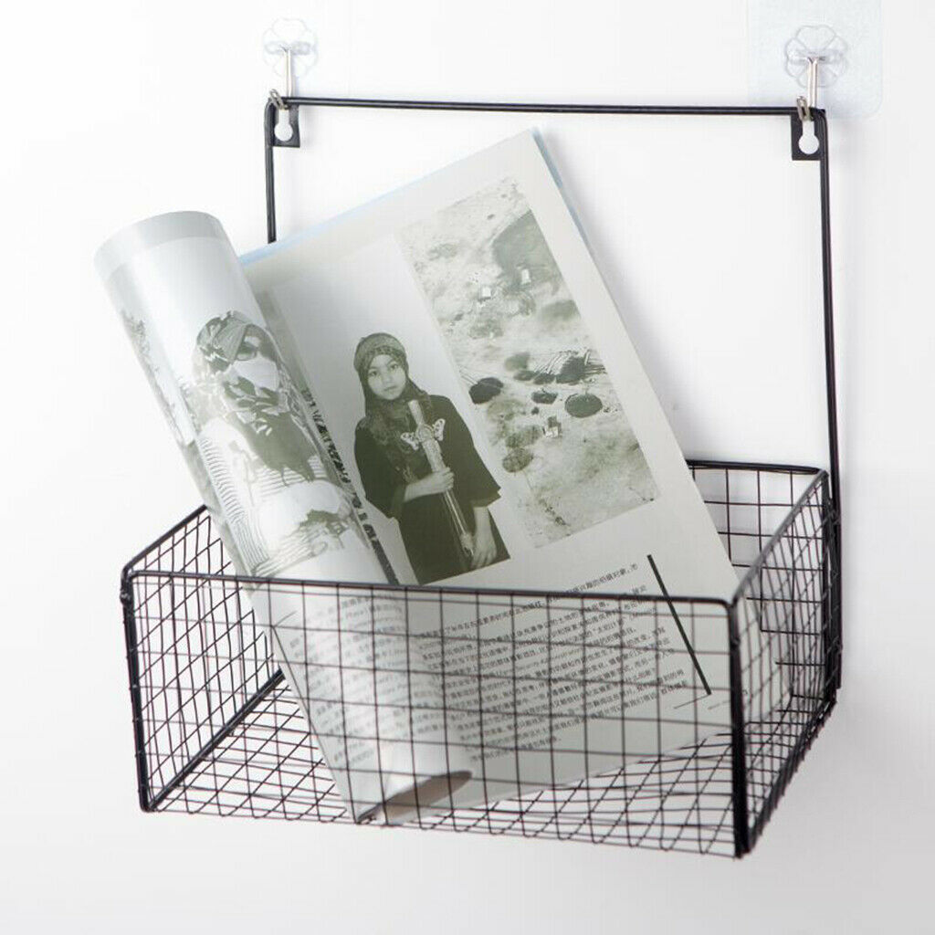 2x Wrought Hanging Storage Basket Kitchen Bedroom Sundries Organizer