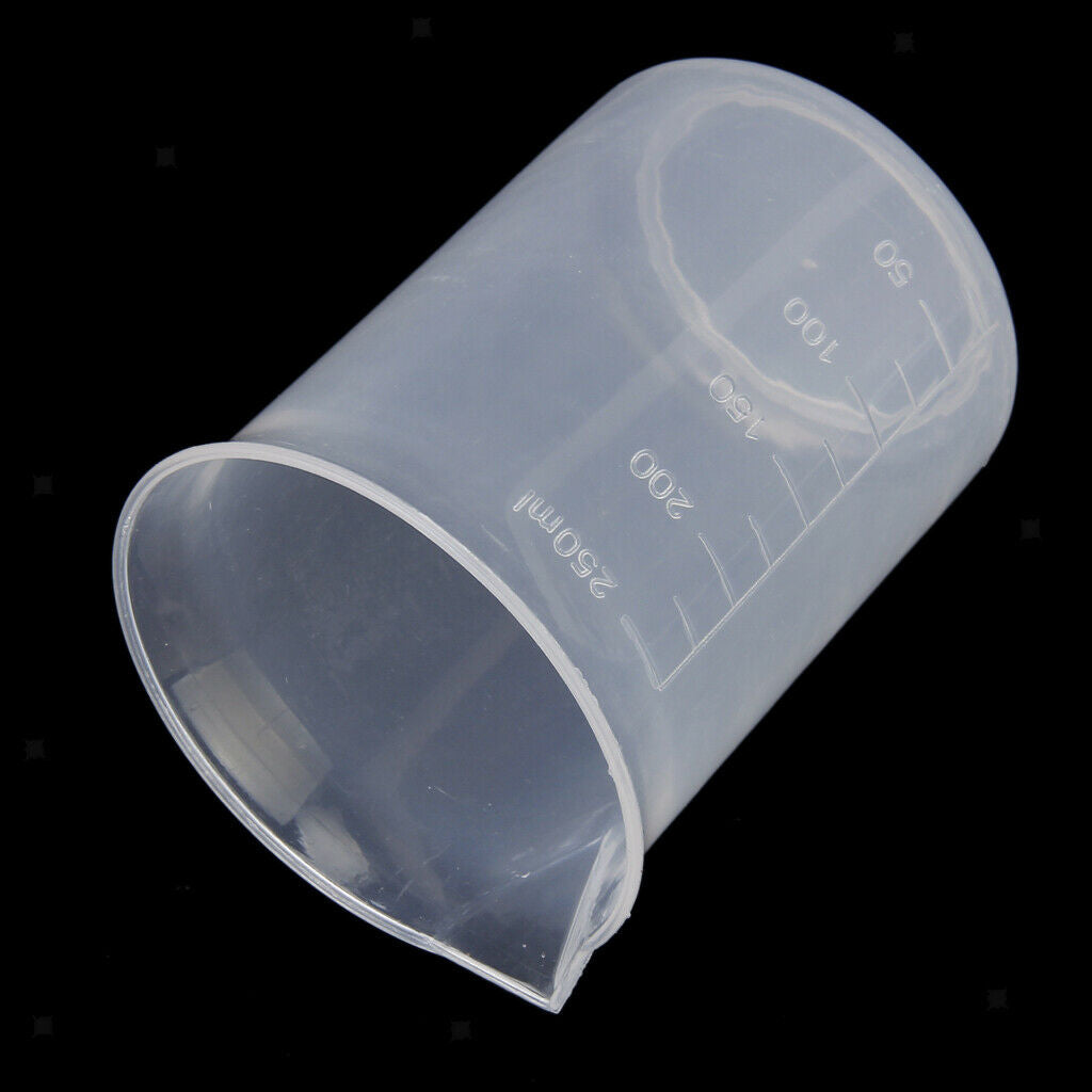 250ml kitchen Laboratory Lab Plastic Graduated Measuring Beaker Cup Container