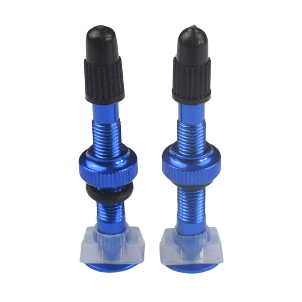 Bike Tubeless Tires Presta Valves Universal Removable Vacuum-Nozzle Blue