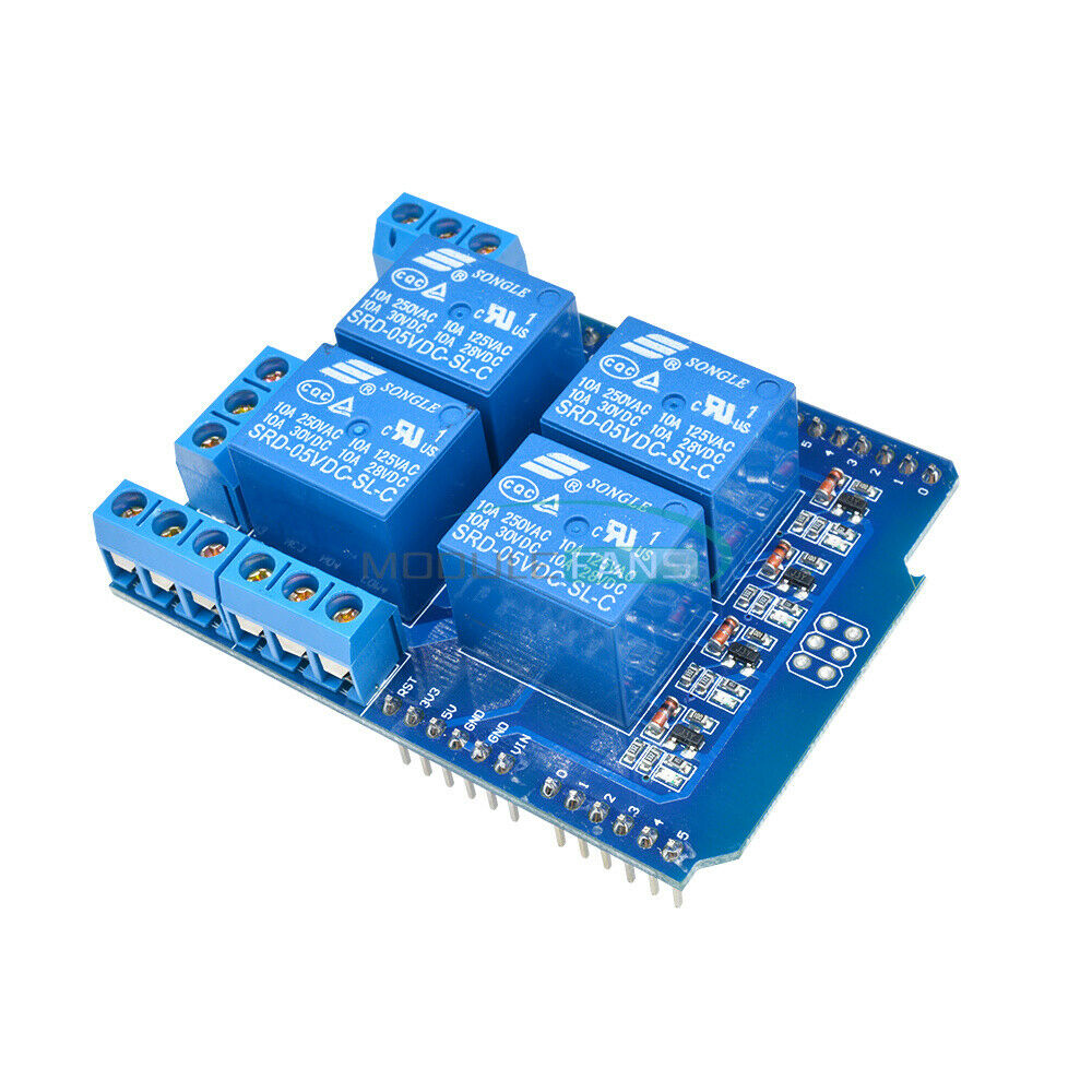 2PCS DC 5V 4 Channel Relay Module Shield Terminal Relay Board for Arduino UNO R3