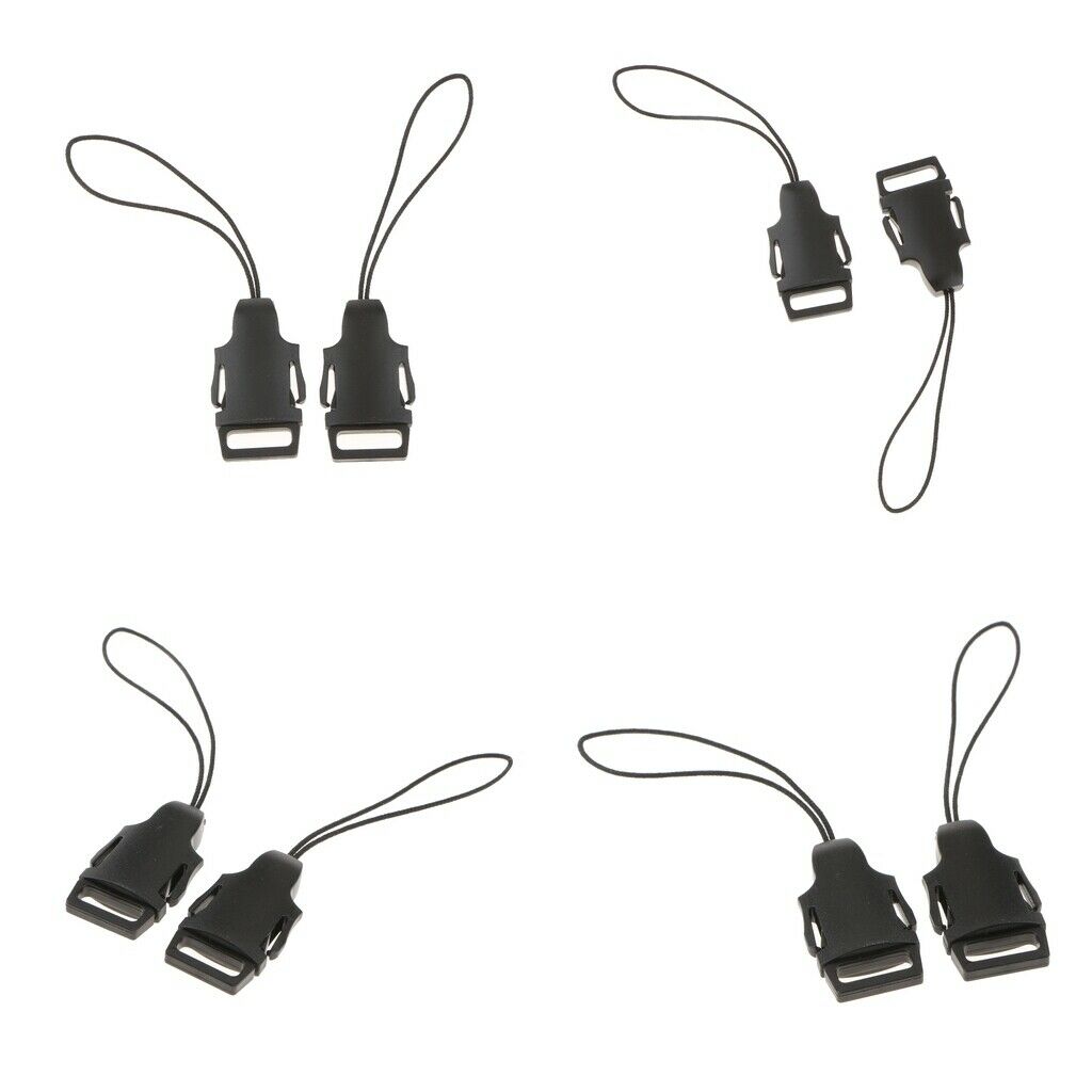 8Pieces Black Quick Release Buckle Kit Neck Strap Camera Eyelet Sling Belt