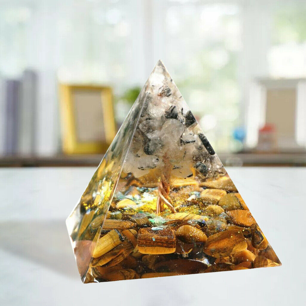 6cm Crystal Pyramid Ornament Moonstone Relieve Irritability Relax Mood