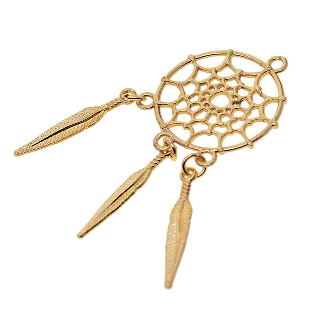 10 Pieces Feather Tassel Charms Pendants Jewelry Making Accessories for DIY