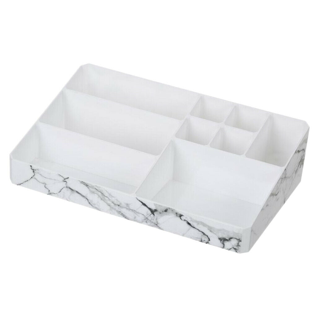 Plastic Desktop Makeup Organizer Tray Cosmetic Display Case Storage Box