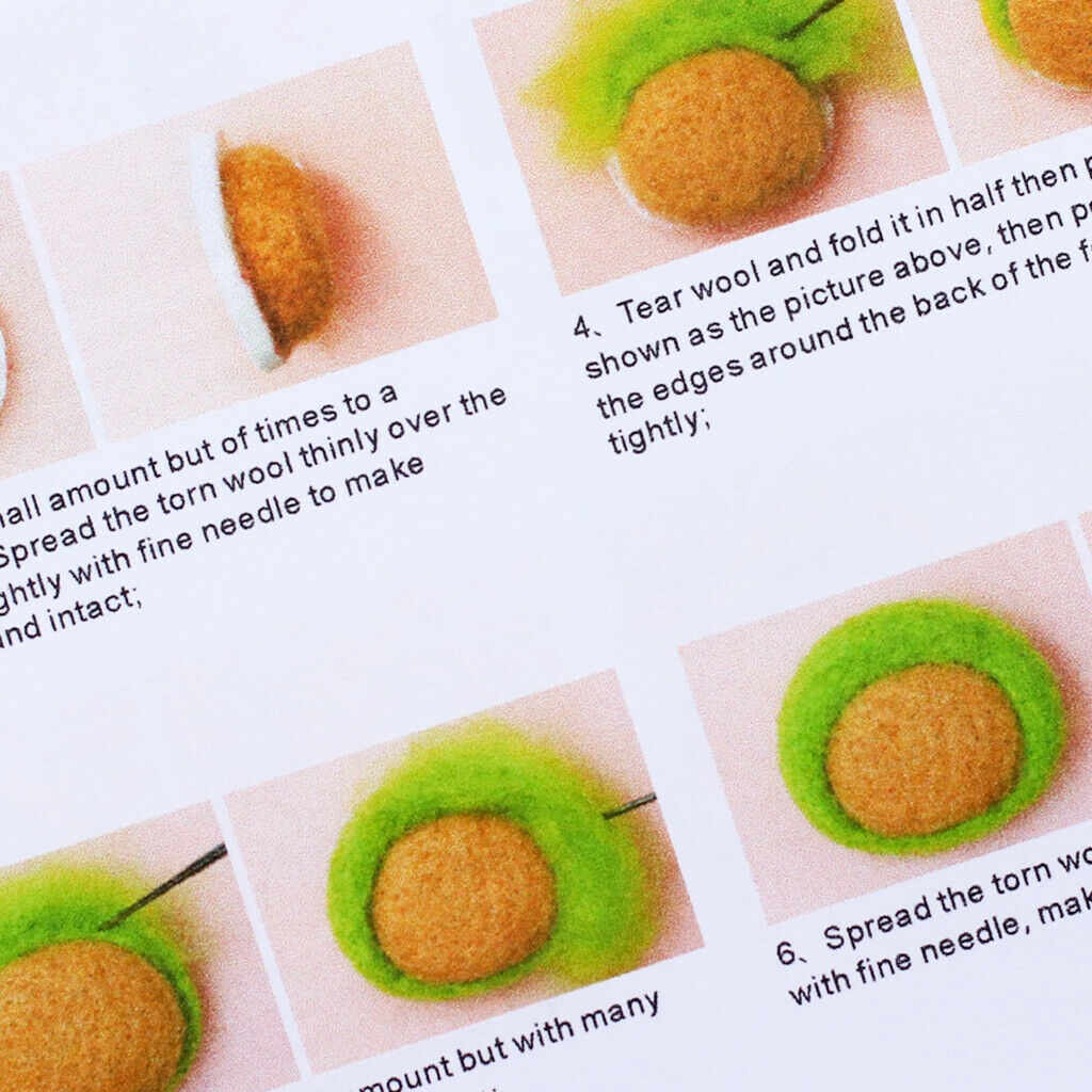 Cute Needle Felting Kits with Basic Tools Wool Costume Phone Keyring Pendant