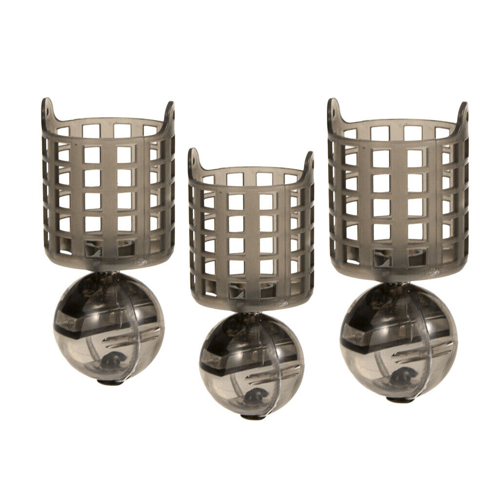 Lots 3 Fishing Bait Feeder Sinker Lure Holder Carp Bait Trap Cage L/M/S