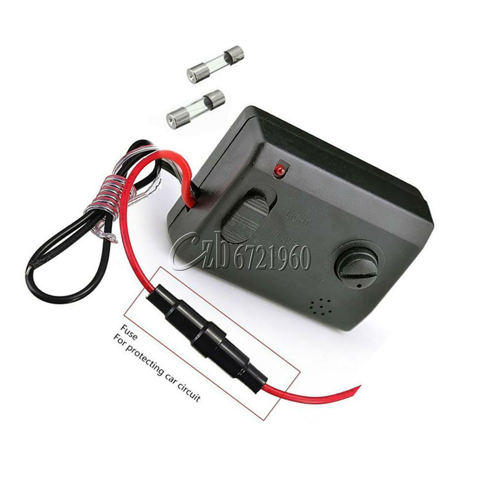 12V Car LED Voice Music Sensitive Sensor Sound Activated Controller Switch +Fuse