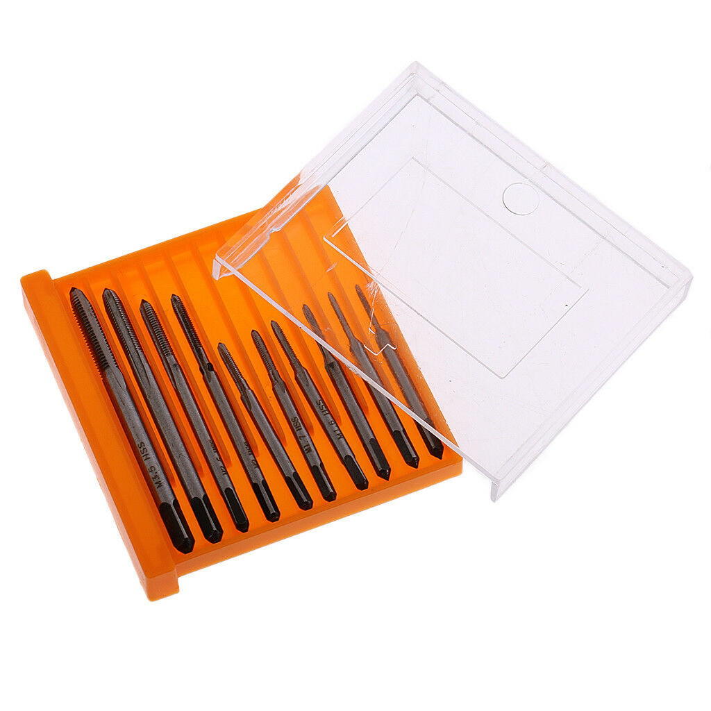 10Pcs/Set M1-M3.5 Hand Screw Thread Plug Taps Set Alloy Steel Tap Drill Bits